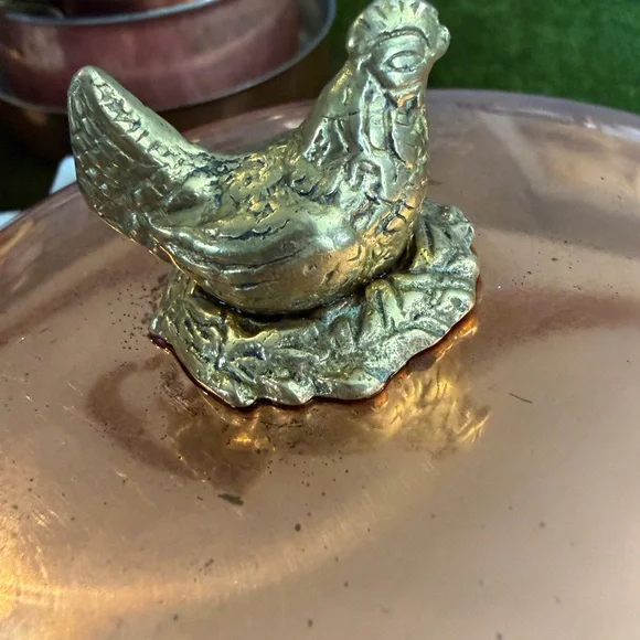 Vintage Copper Canister Set with Gold Accents from Portugal - Picture 16 of 16